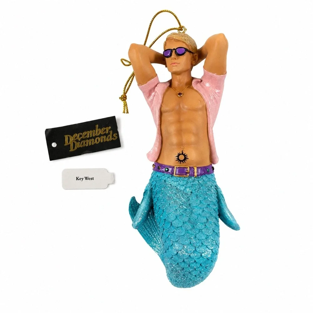 December Diamonds 2015 Key West Merman Retired Christmas Ornament w/Box 55-90850